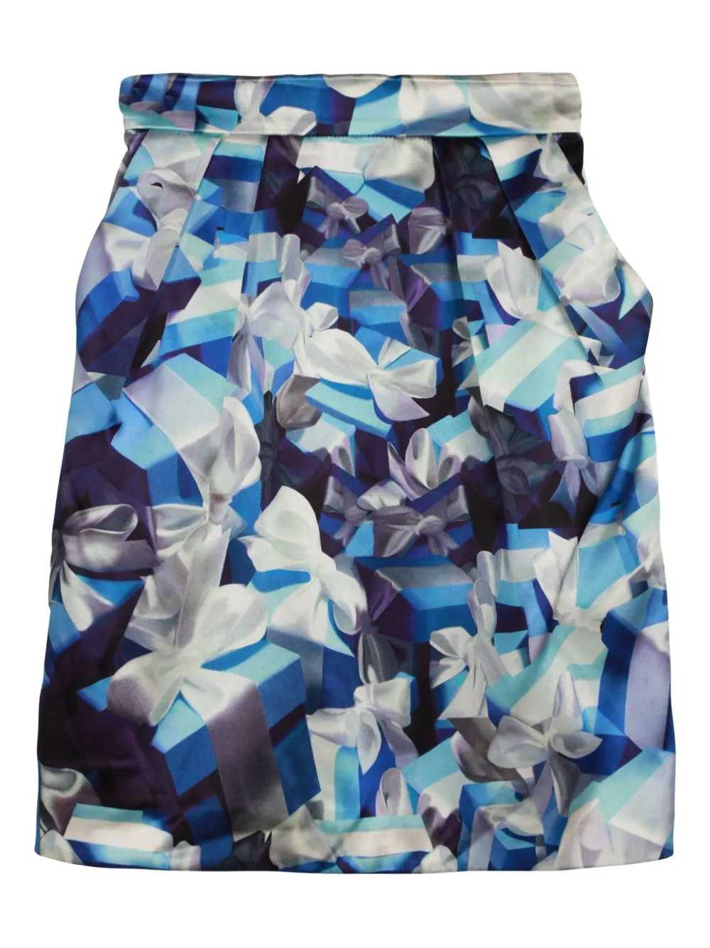 Mary Katrantzou pleated floral-print skirt - Blauw