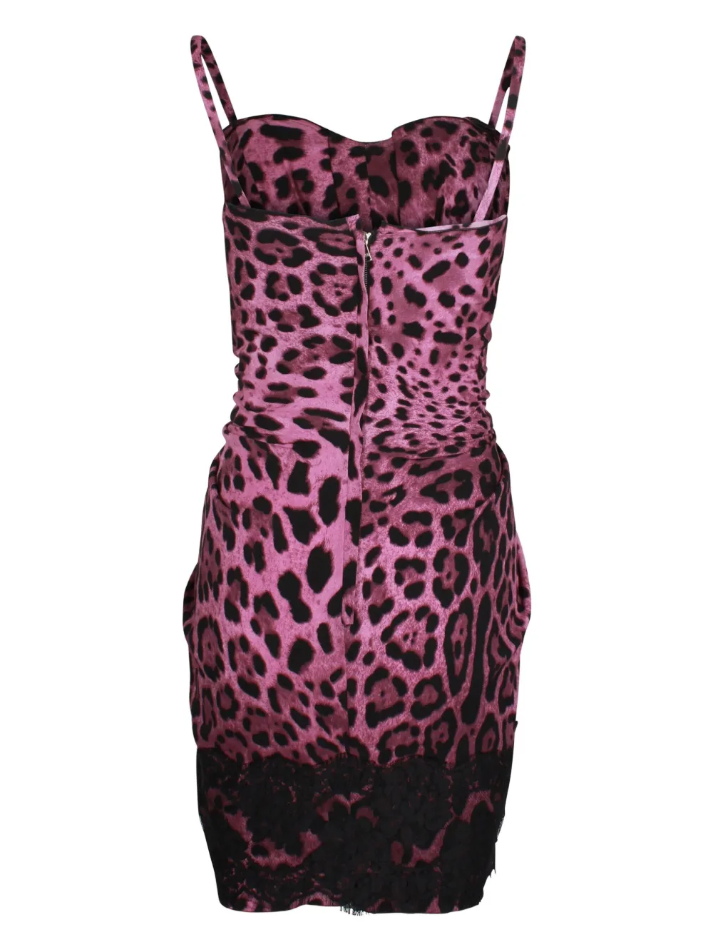 Dolce & Gabbana Pre-Owned leopard-print draped dress - Roze