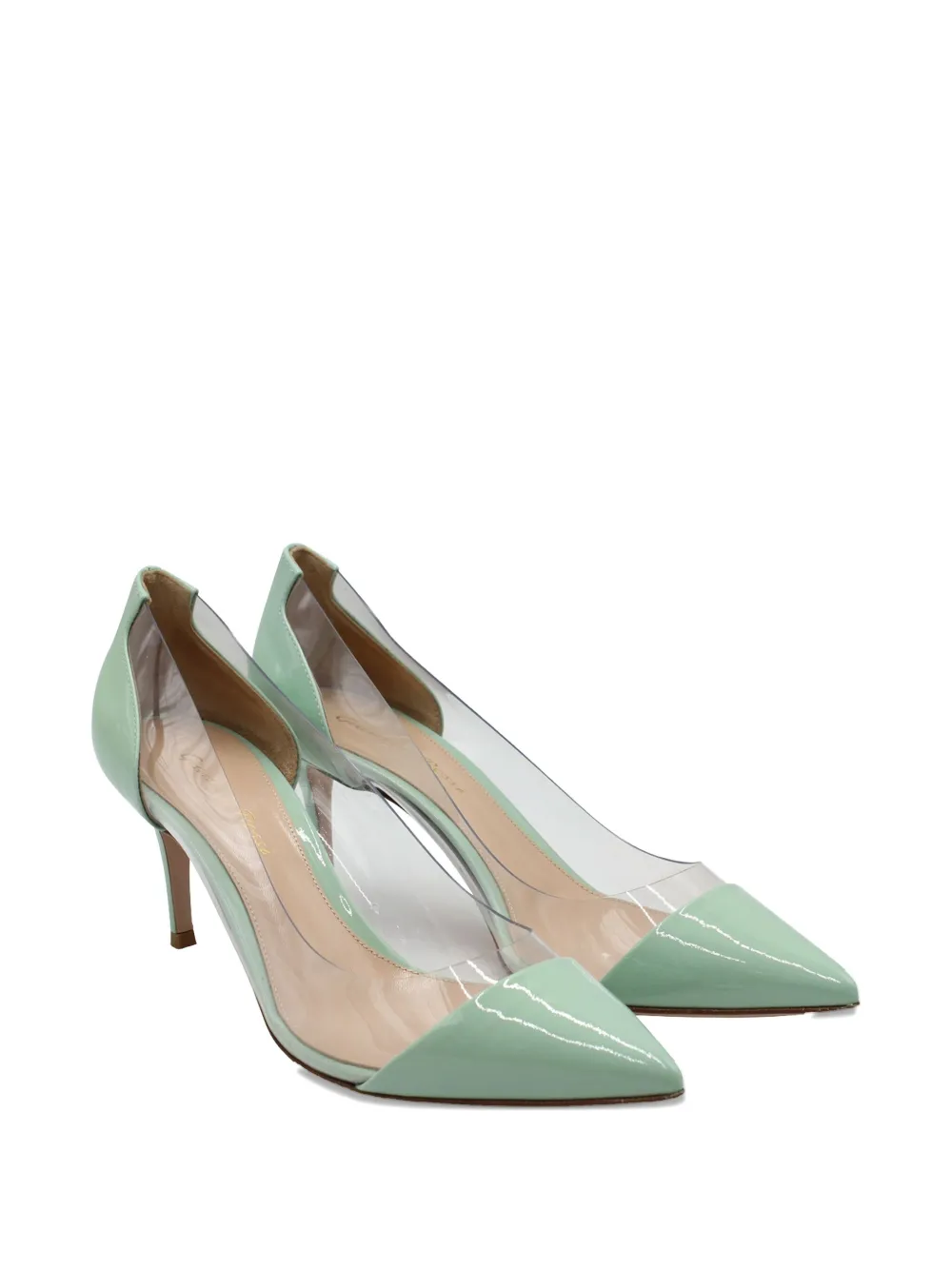 Gianvito Rossi leather heeled pumps - Groen