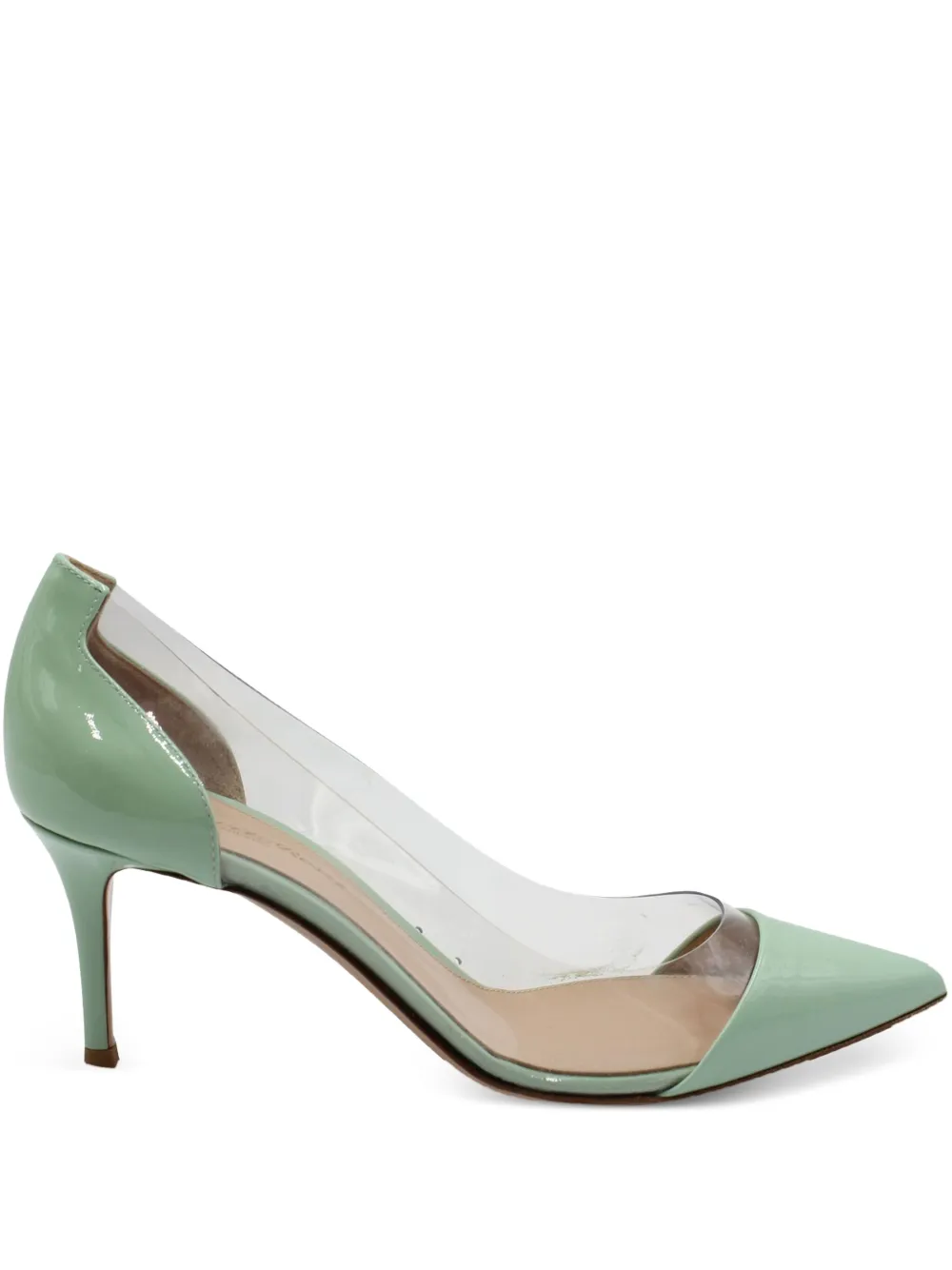 Gianvito Rossi leather heeled pumps | Green | Image 1