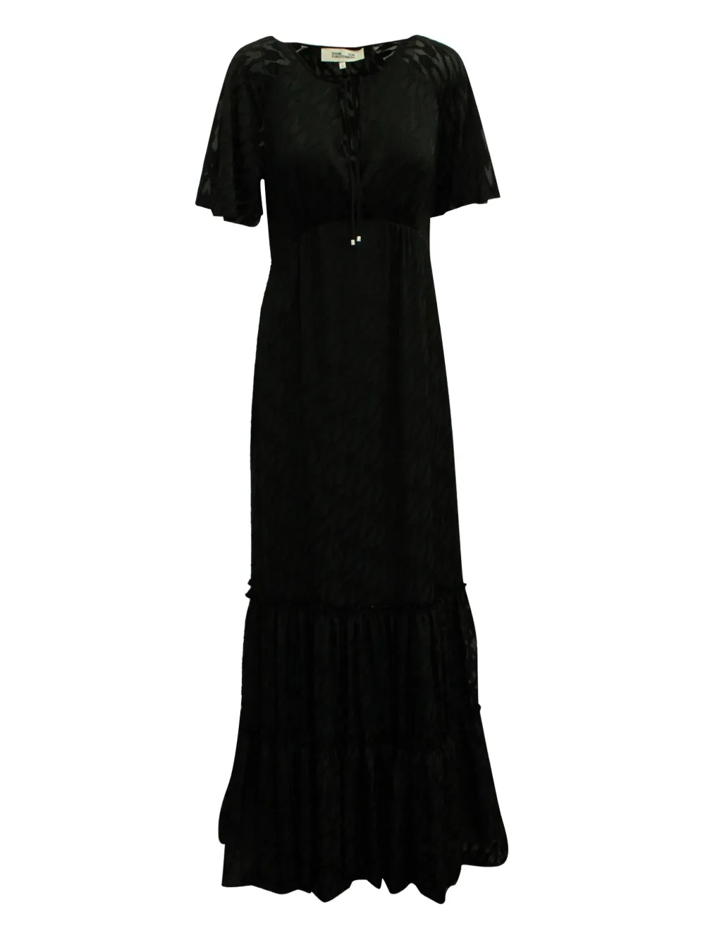 DVF Diane von Furstenberg short-sleeved tiered dress | Black | Image 1