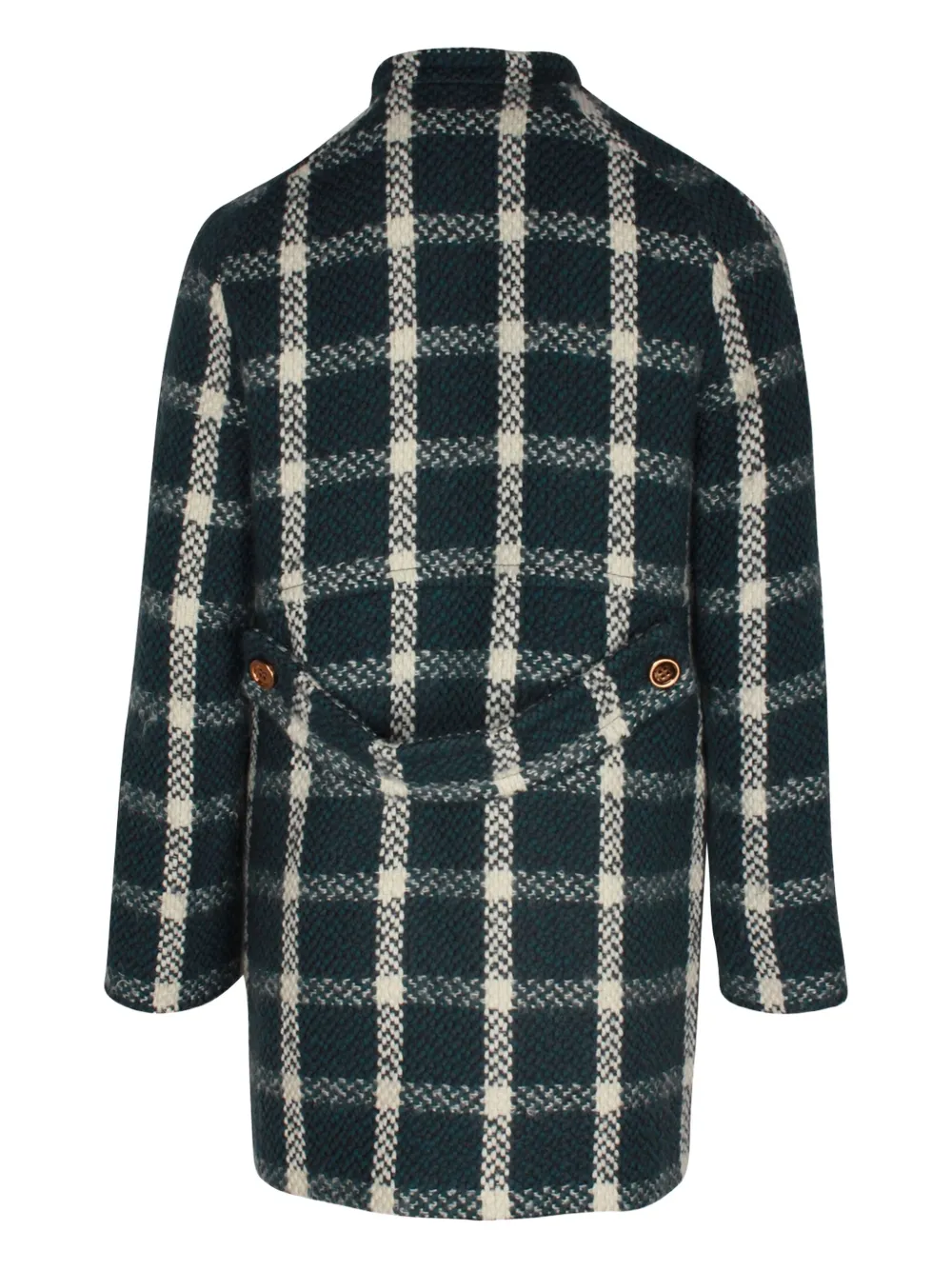 Prada Pre-Owned checked high-neck coat - Groen