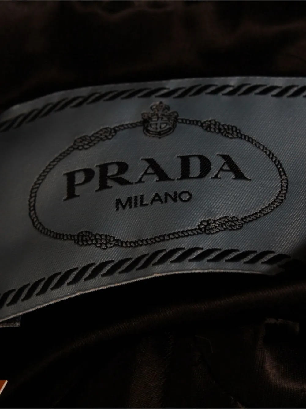 Pre-owned Prada Checked High-neck Coat In Green