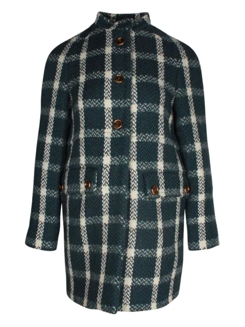 Prada Pre-Owned checked high-neck coat