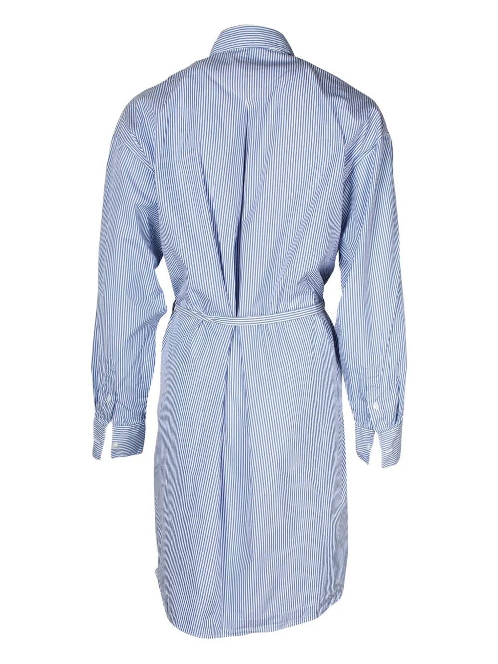 Kenzo Pre-Owned striped belted shirt dress - Blauw