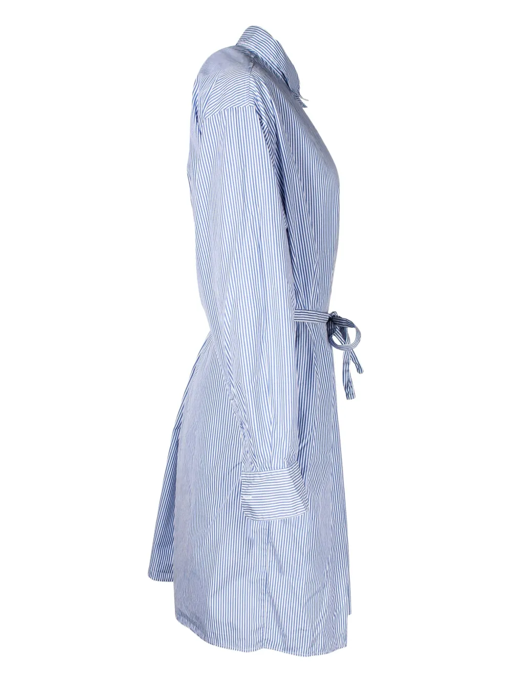 Kenzo Pre-Owned striped belted shirt dress - Blu