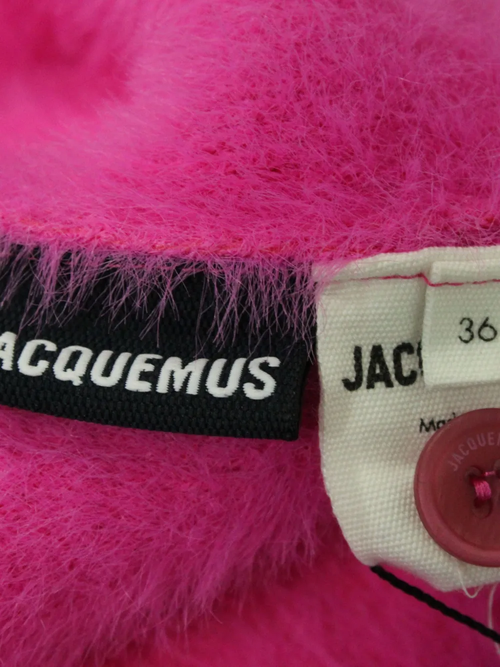 Pre-owned Jacquemus Textured Polo Sweater In Pink