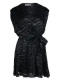 alice + olivia Essie tiger-print dress - Black