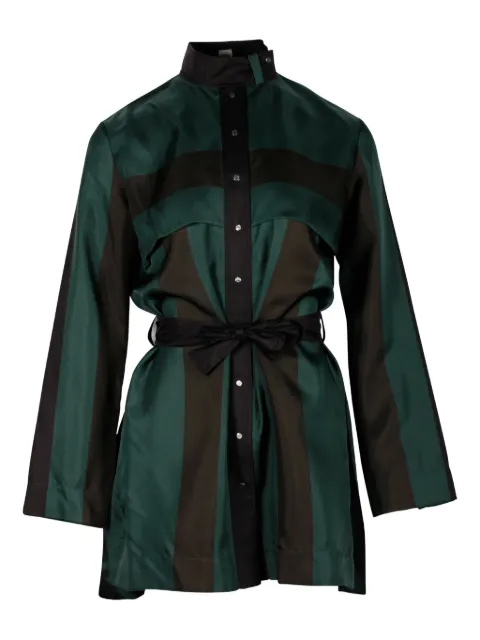 Hermès Pre-Owned silk belted shirt