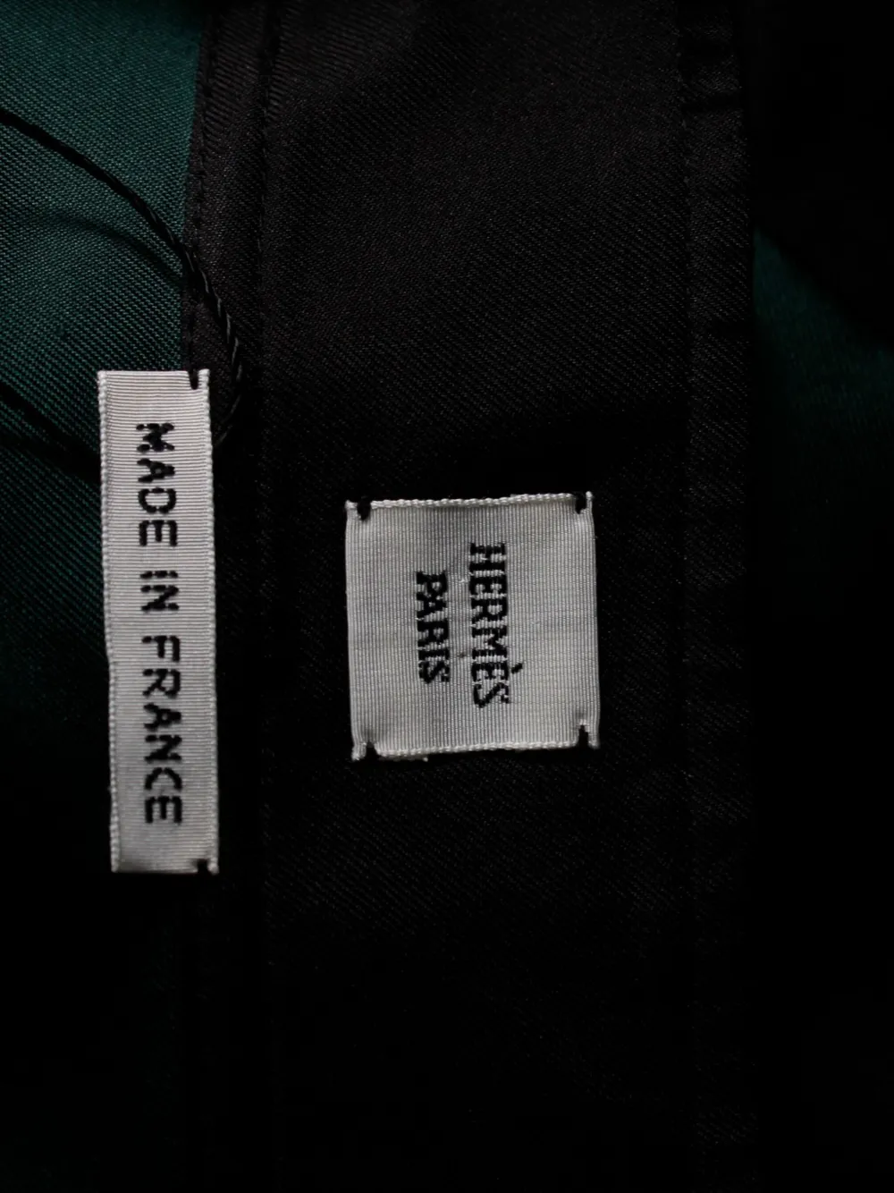 Pre-owned Hermes Silk Belted Shirt In Green