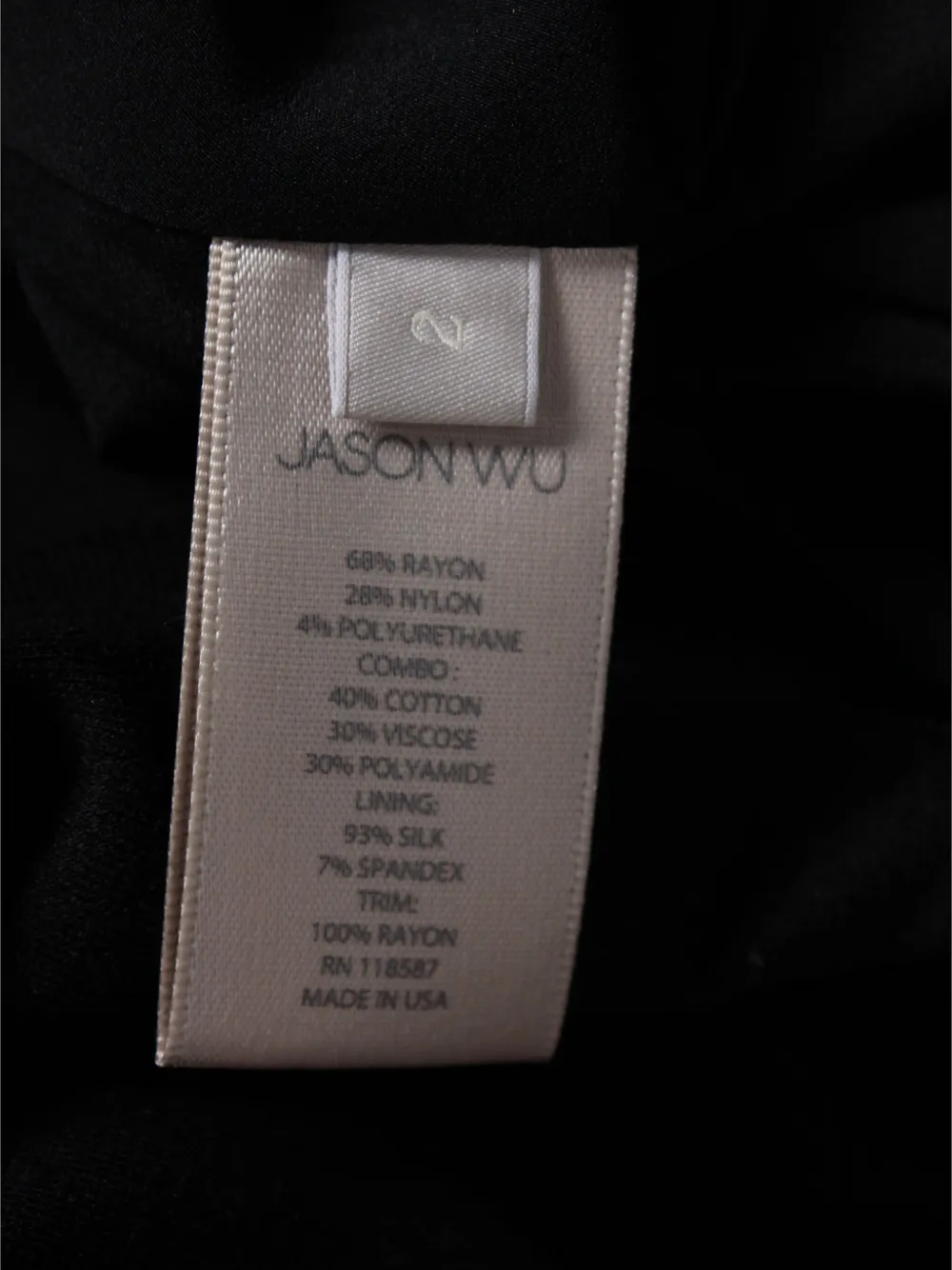 Pre-owned Jason Wu Lace-insert A-line Dress In Black