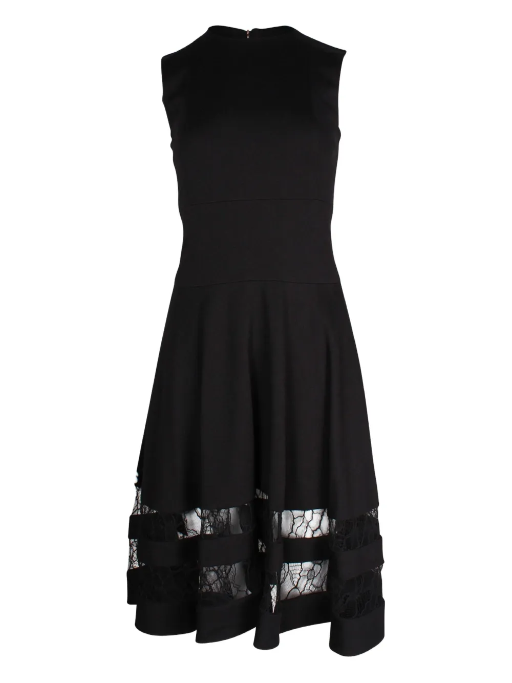 Pre-owned Jason Wu Lace-insert A-line Dress In Black