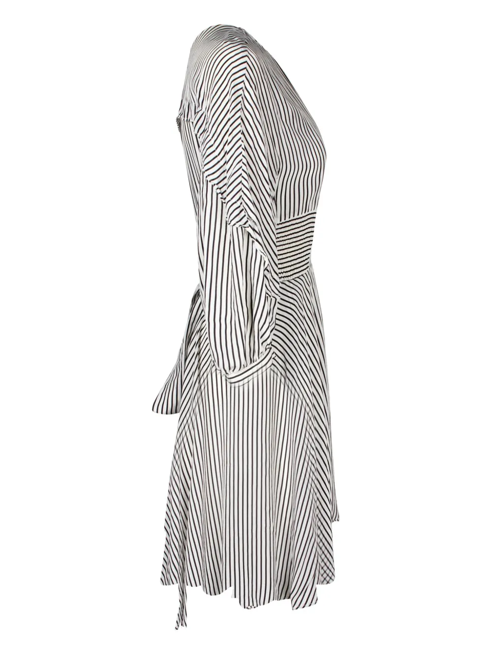 Pre-owned Maje Striped Mini Dress In White
