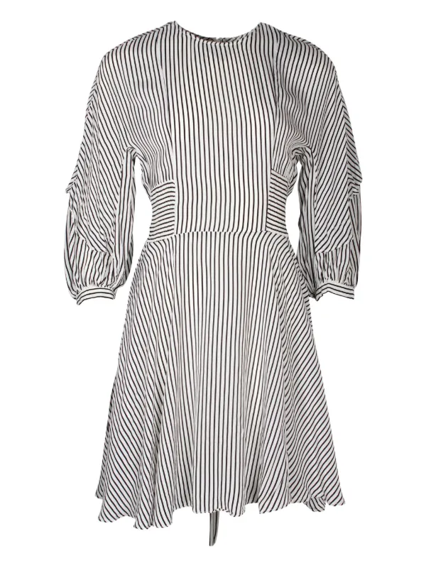 Maje Robe Courte à Rayures Blanc FARFETCH MA