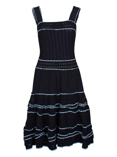 SANDRO ribbed square-neck mini dress