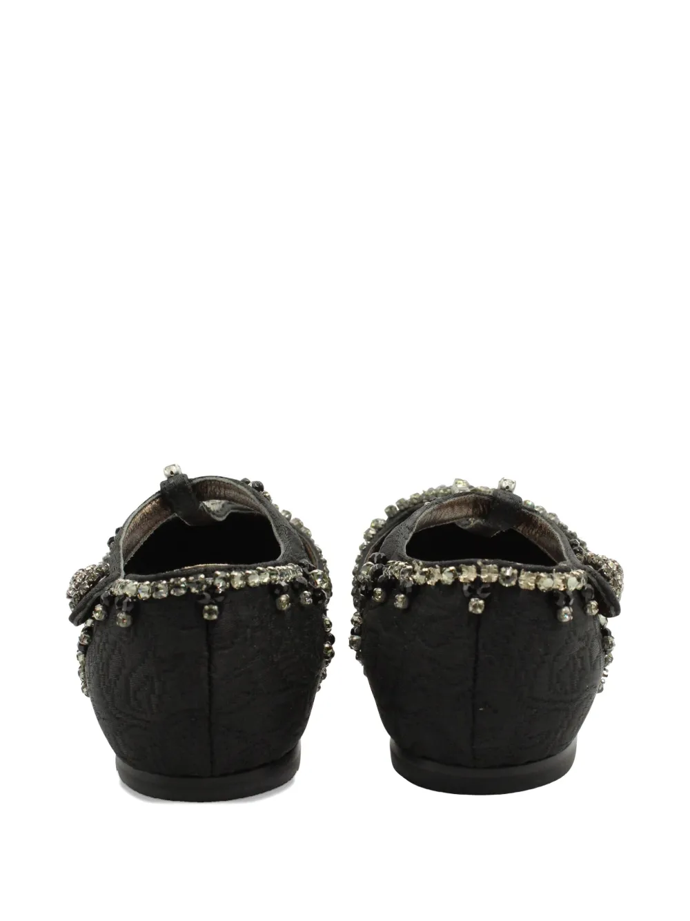 Pre-owned Dolce & Gabbana Crystal-embellished Sandals In Black