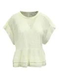 IRO perforated peplum top - Neutrals