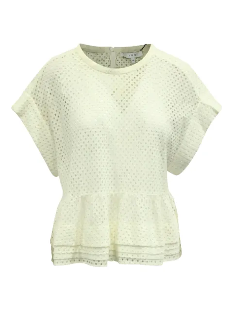 IRO perforated peplum top
