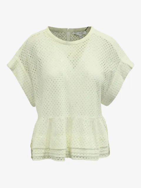 IRO perforated peplum top