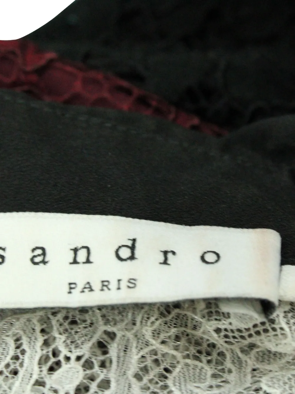 Pre-owned Sandro Laced Dress In Black