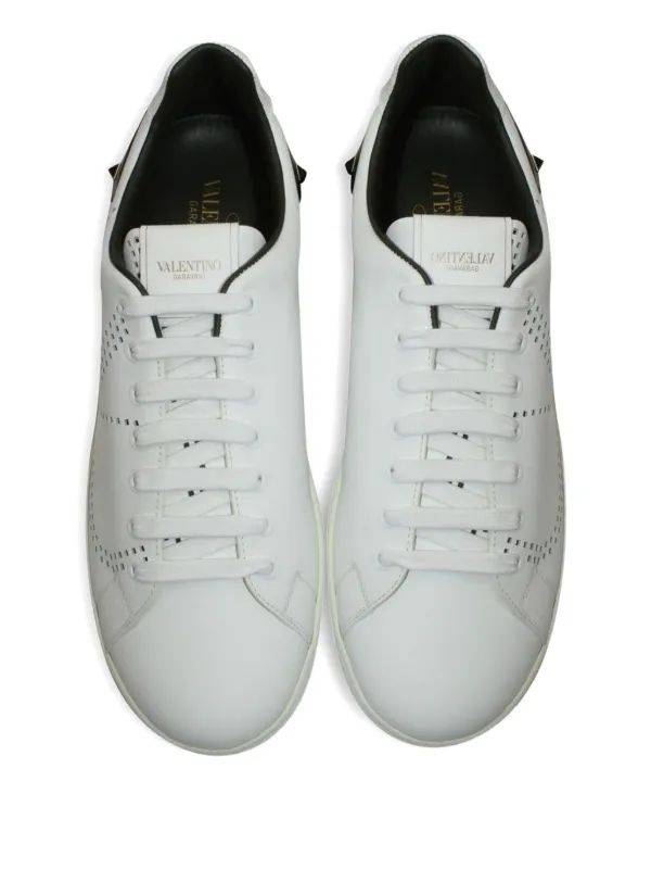 Valentino Garavani Pre-Owned Backnet Rockstud-detail Sneakers White  FARFETCH IN