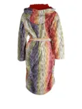 Missoni Pre-Owned striped hooded robe - Red