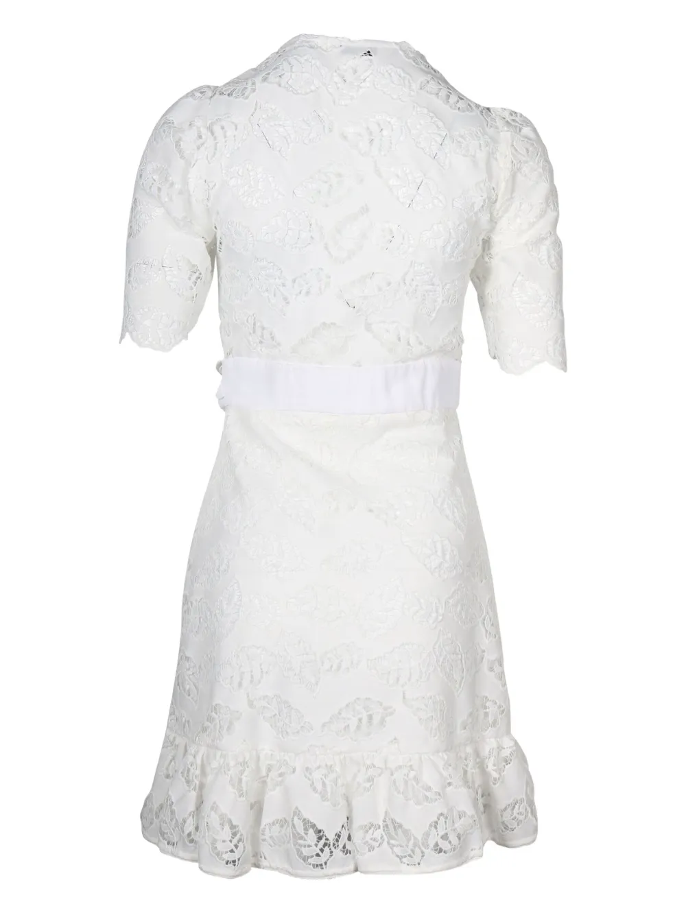 SANDRO broderie anglaise pleated dress - Wit