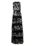 alice + olivia floral-lace maxi dress - Black