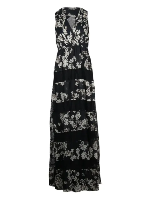alice + olivia vestido largo con encaje floral