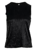 DVF Diane von Furstenberg beaded sleeveless top - Black