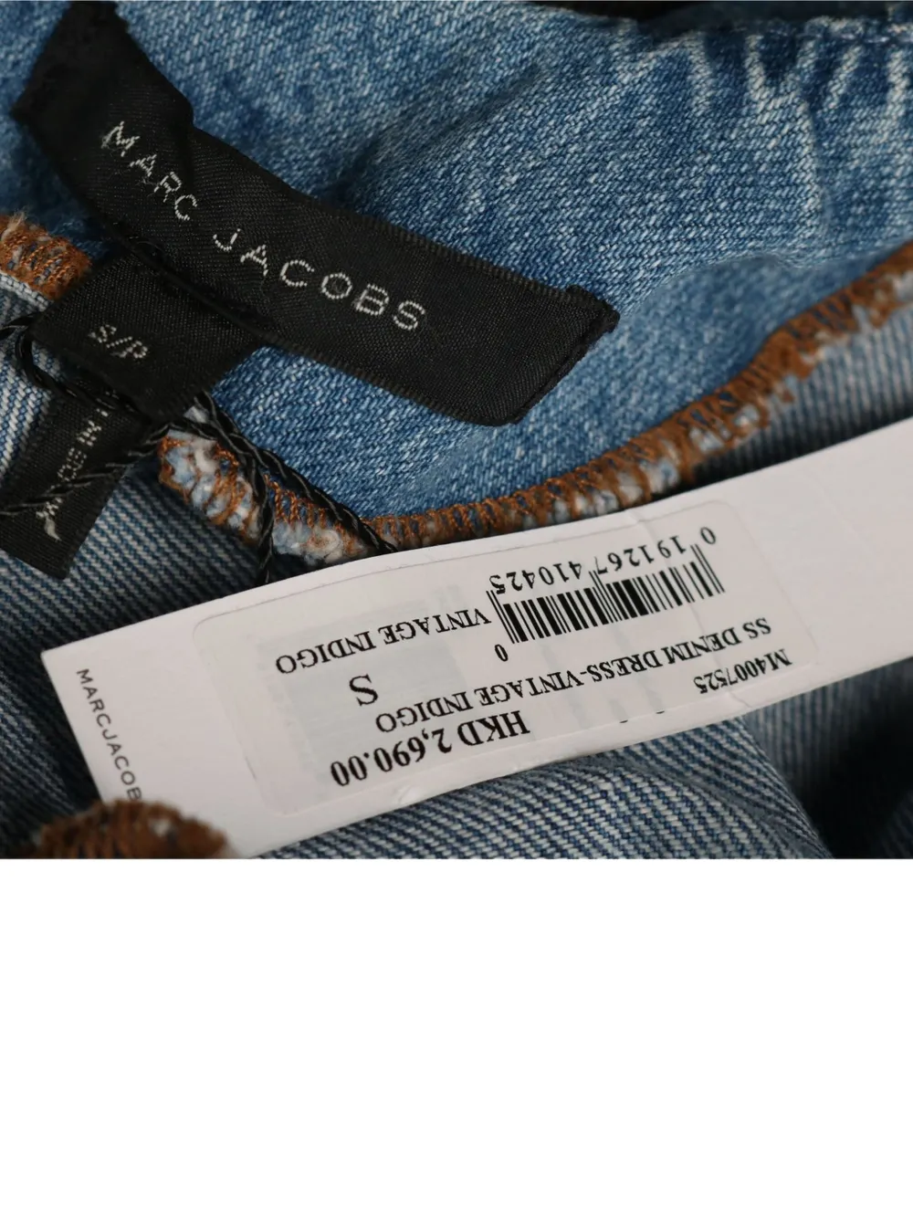 Pre-owned Marc Jacobs Vintage Denim Raw-edge Dress In Blue