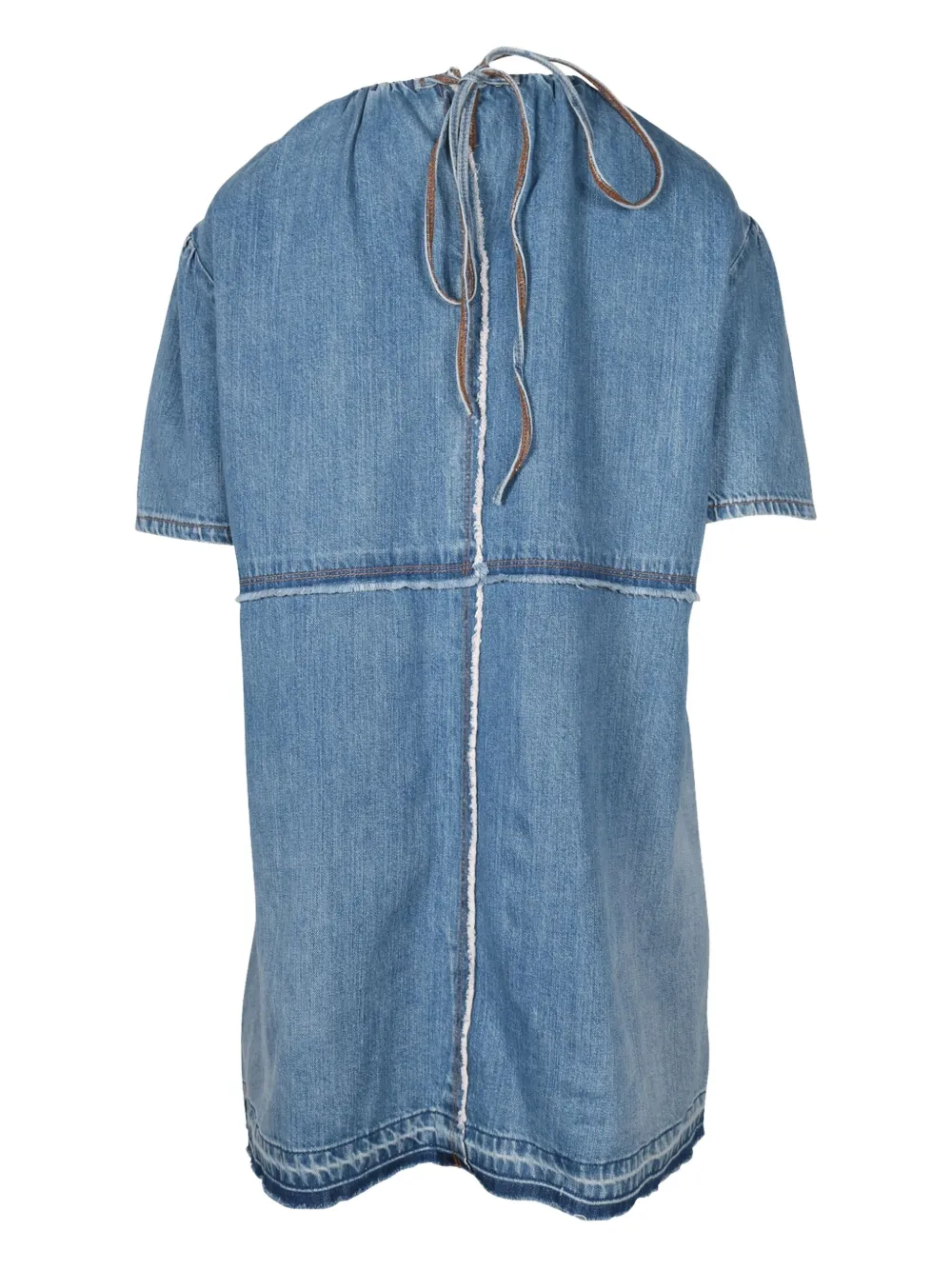 Pre-owned Marc Jacobs Vintage Denim Raw-edge Dress In Blue