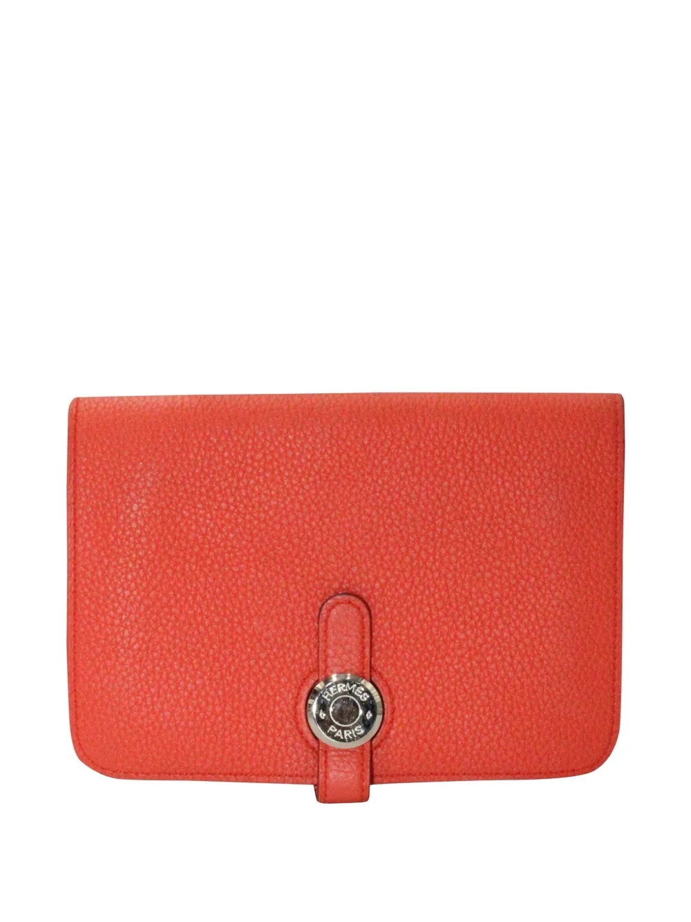 Hermès Pre-Owned Dogon leather compact wallet | Orange | Image 1