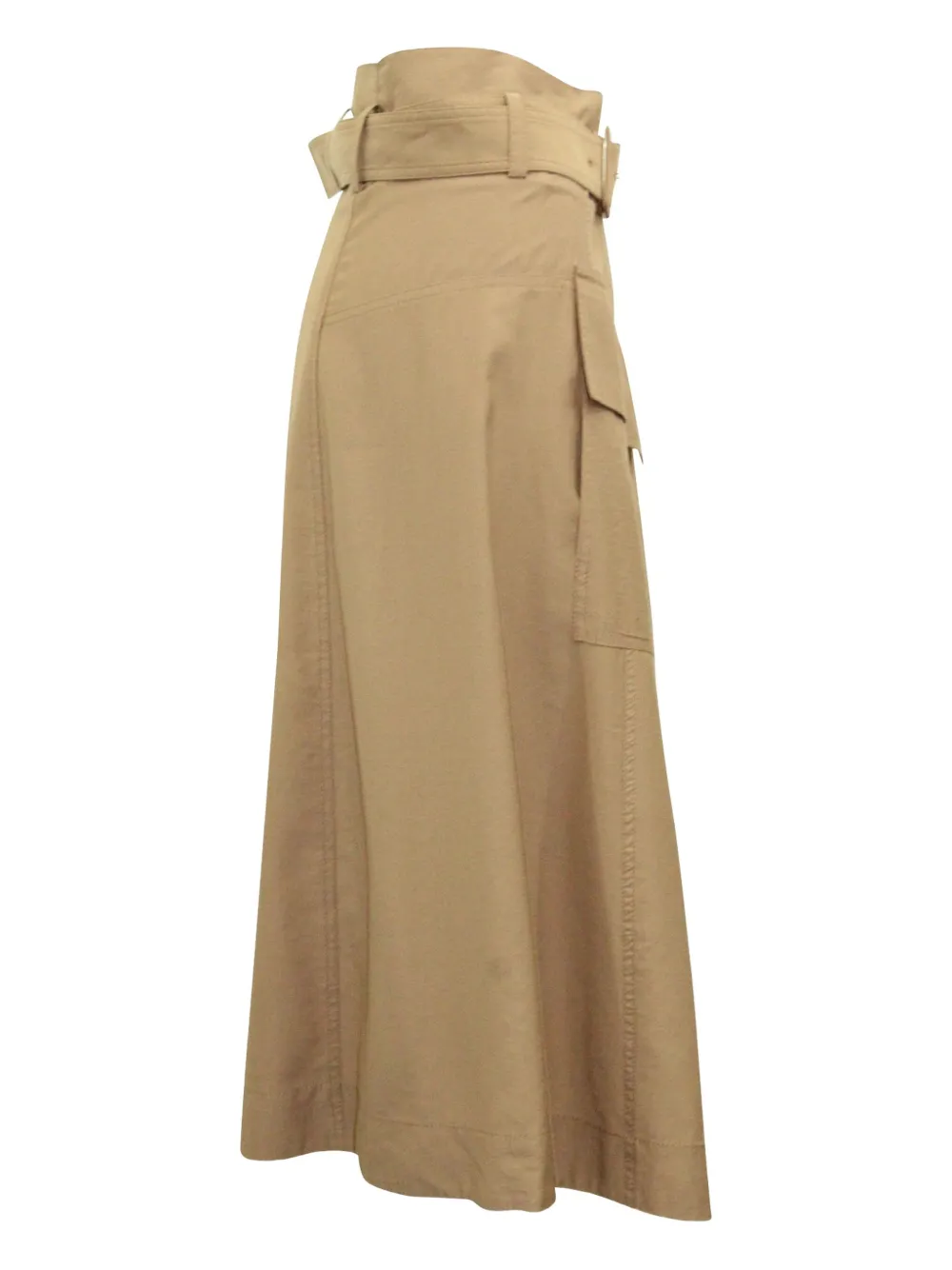 Pre-owned Vince High-waisted Belted Skirt In Brown