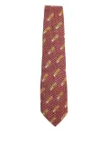 Moschino Pre-Owned clip-print silk tie - Red