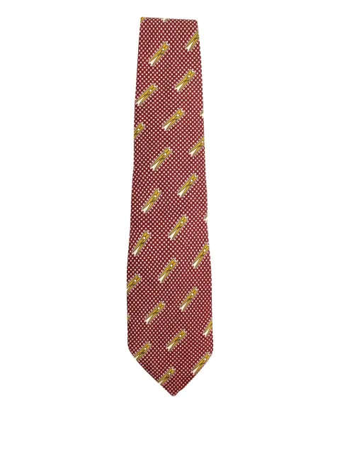 Moschino Pre-Owned clip-print silk tie