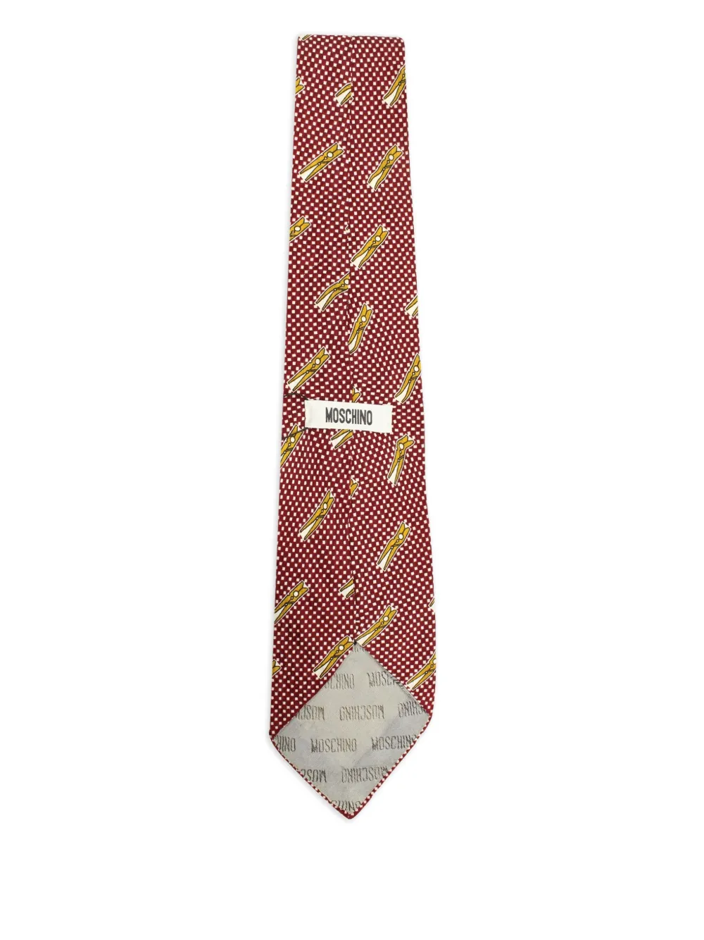 Moschino Pre-Owned corbata de seda con clip estampado | Image 2