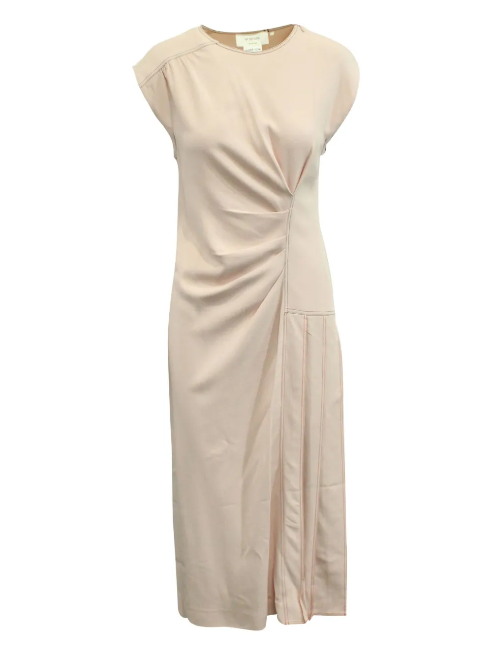 Sportmax Vintage crew-neck gathered midi dress | Neutrals | Image 1