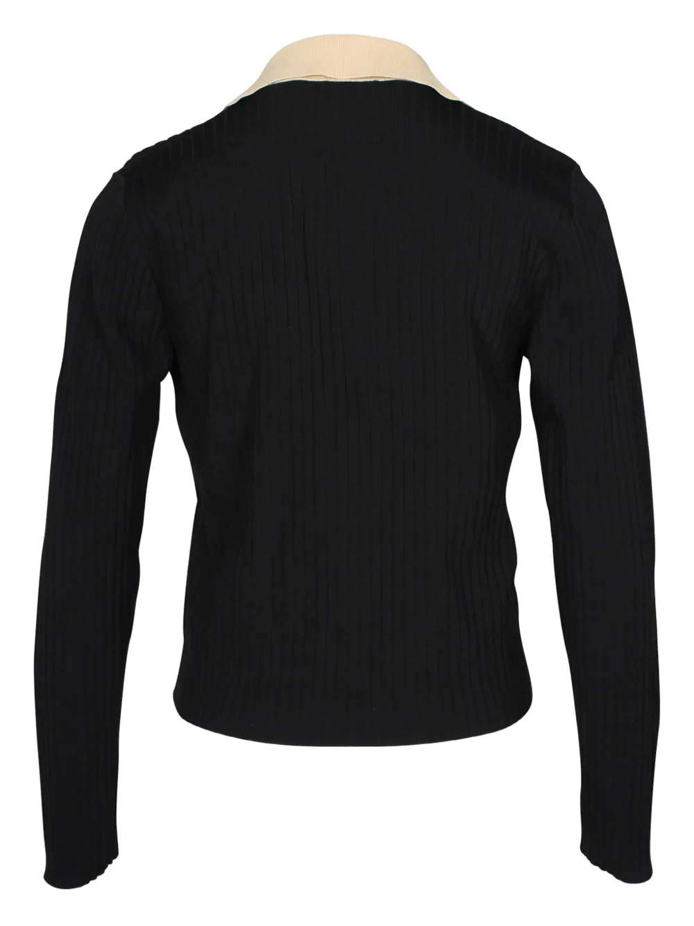 SANDRO ribbed-knit contrasting-collar cardigan | Image 2