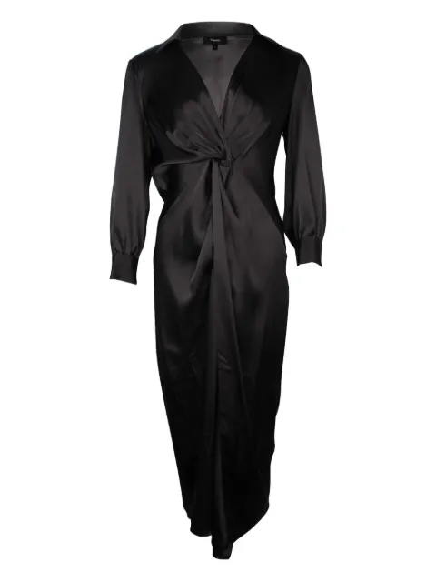 Theory front-twist midi dress
