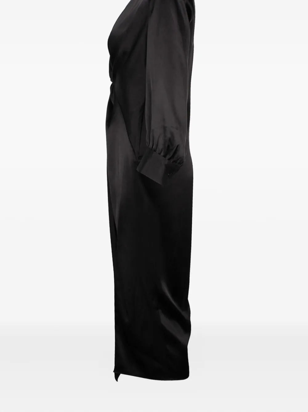 Theory front-twist midi dress - Zwart