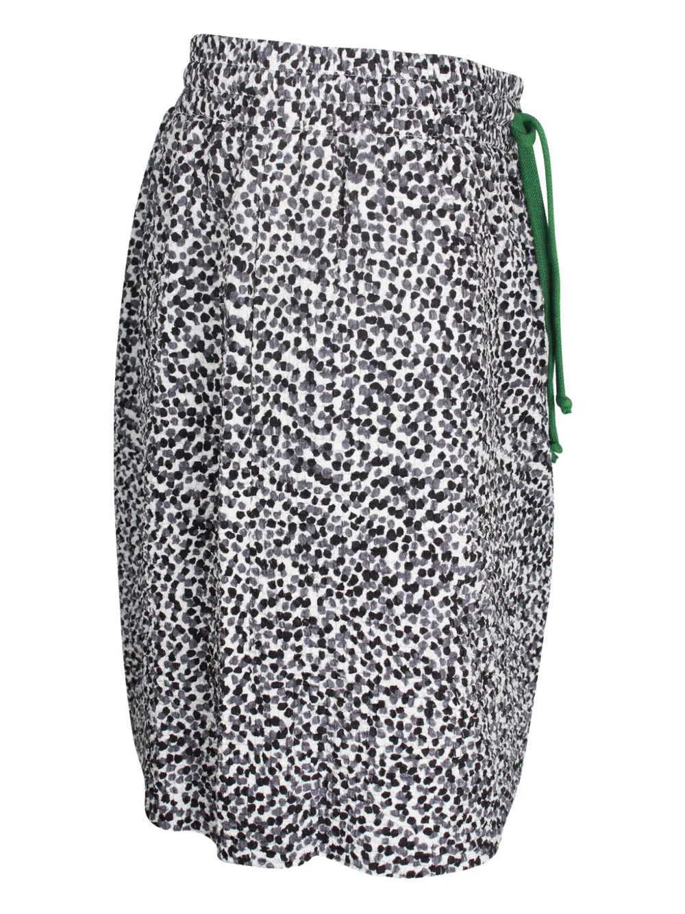 Pre-owned Celine Polka-dot Drawstring Skirt In White