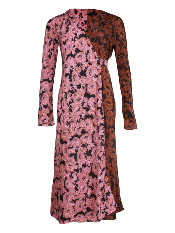 DVF Diane Von Furstenberg Tilly Crepe De Chine floral-print Wrap
