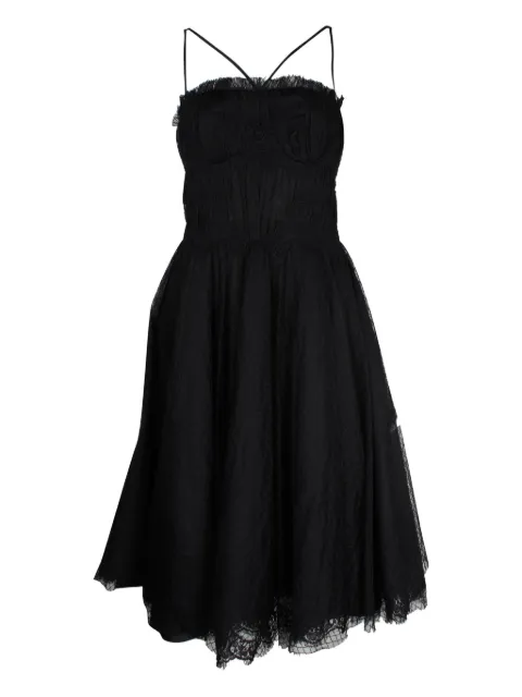 Dolce & Gabbana Pre-Owned ruched lace midi dress