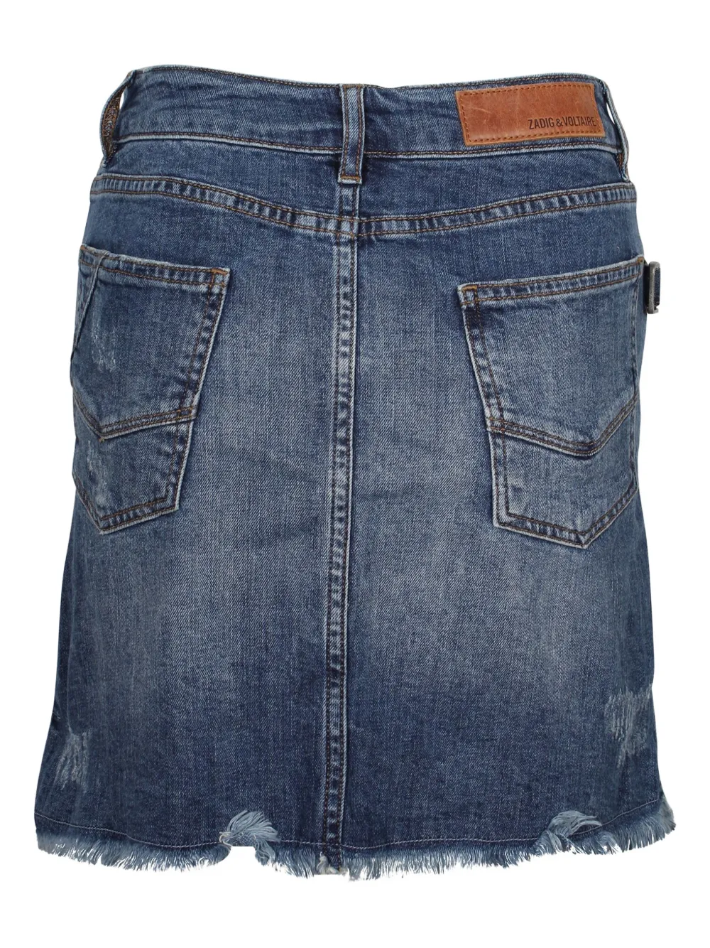 Zadig&Voltaire Jelly distressed denim mini skirt - Blauw