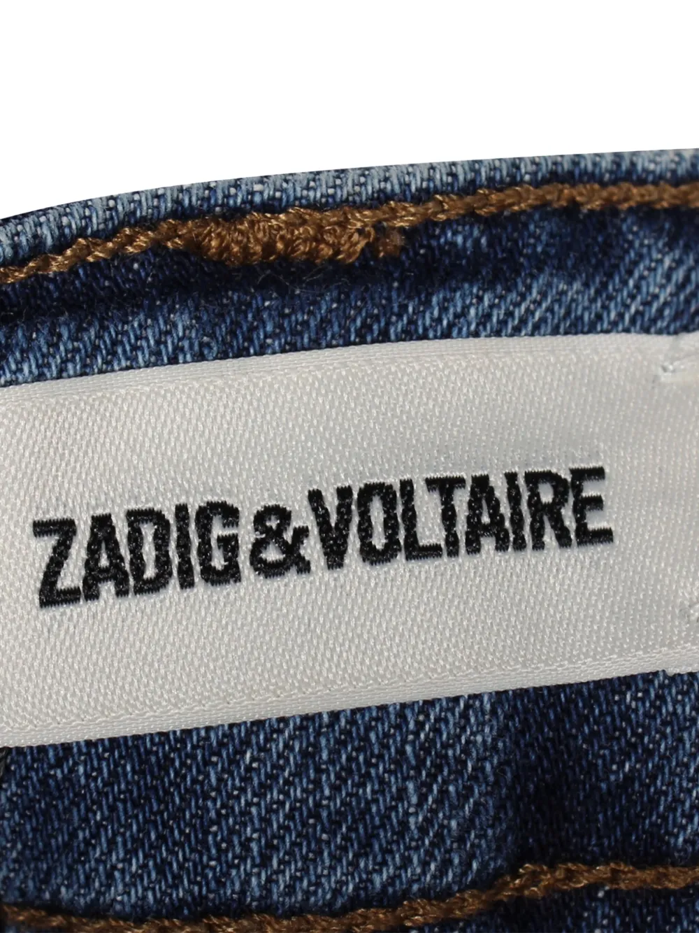 Pre-owned Zadig & Voltaire Jelly Distressed Denim Mini Skirt In Blue