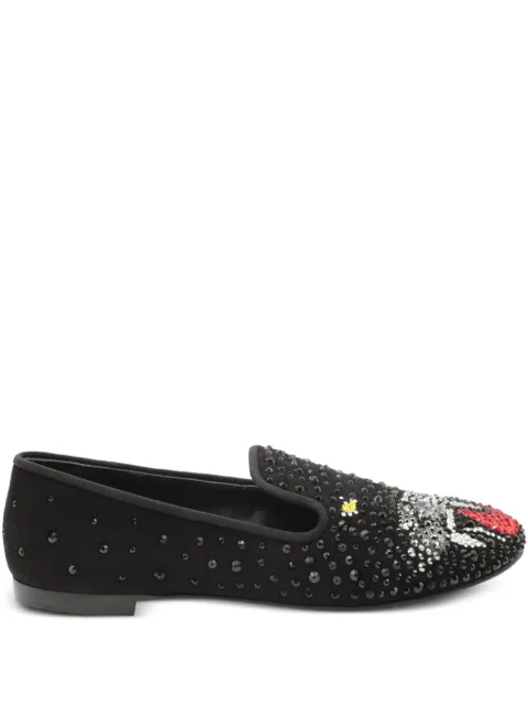 Giuseppe Zanotti Vintage panther crystal loafers