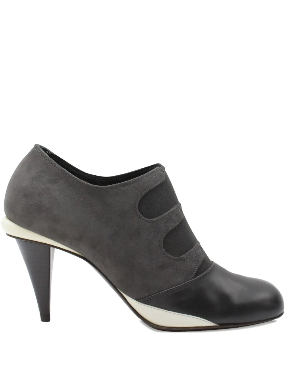Fendi Pre-Owned suede panelled ankle boots | Grey | Image 1