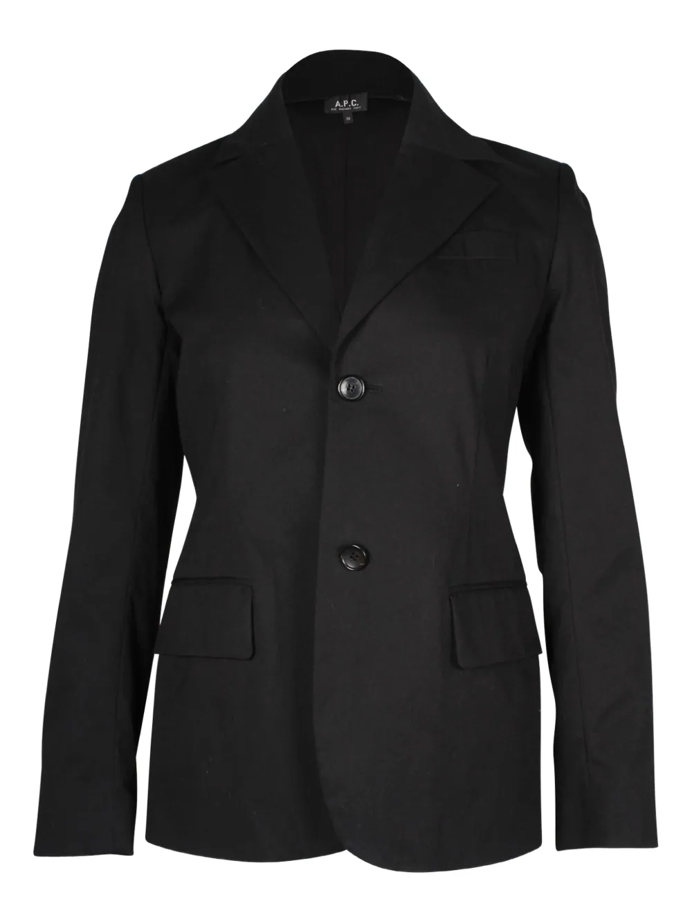 A.P.C. single-breasted cotton blazer | Black | Image 1