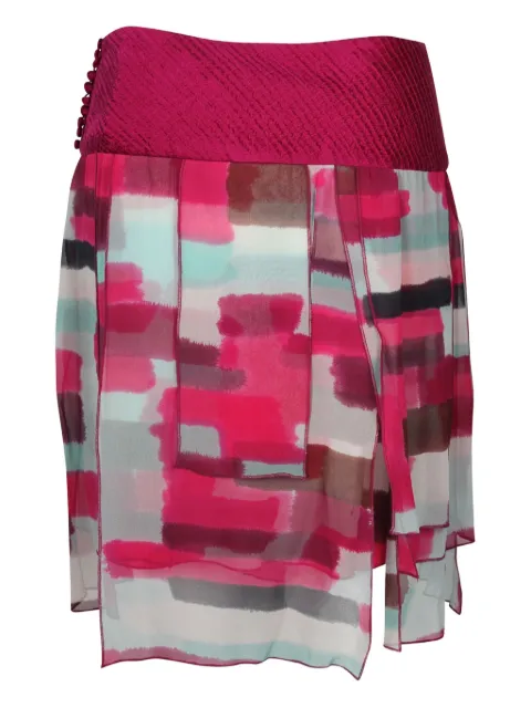 DVF Diane von Furstenberg geometric-print layered mini skirt